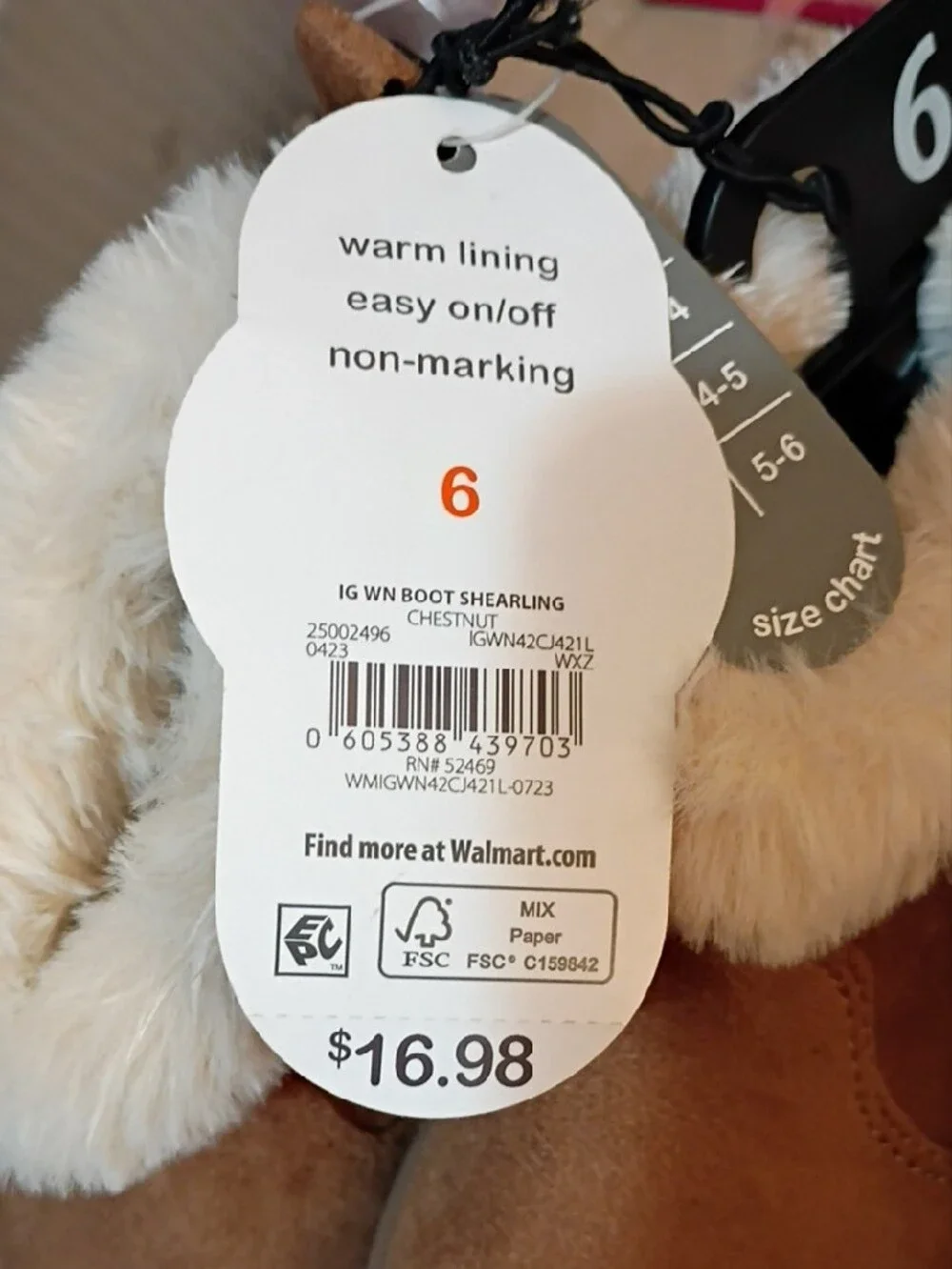 Girls  Faux-Suede Brown Fur Cuff Winter Boots